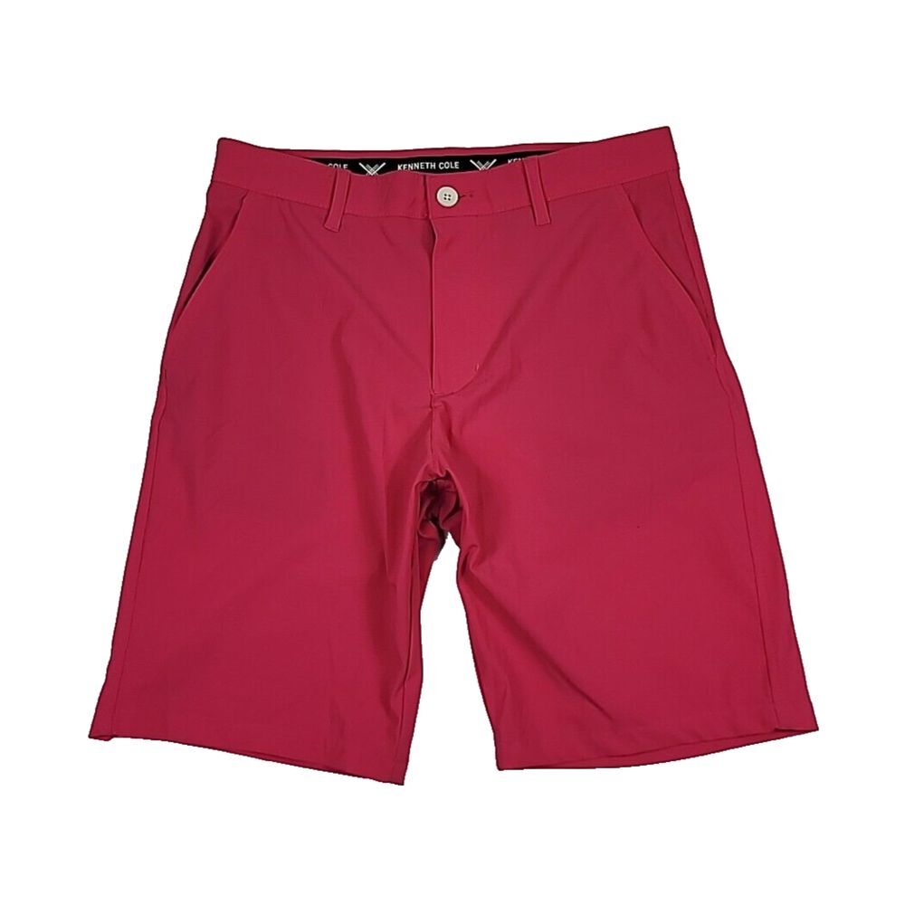 Kenneth Cole Golf Shorts Men's 31x9" Pink Chino Stretch‎ Breathable Flat Front